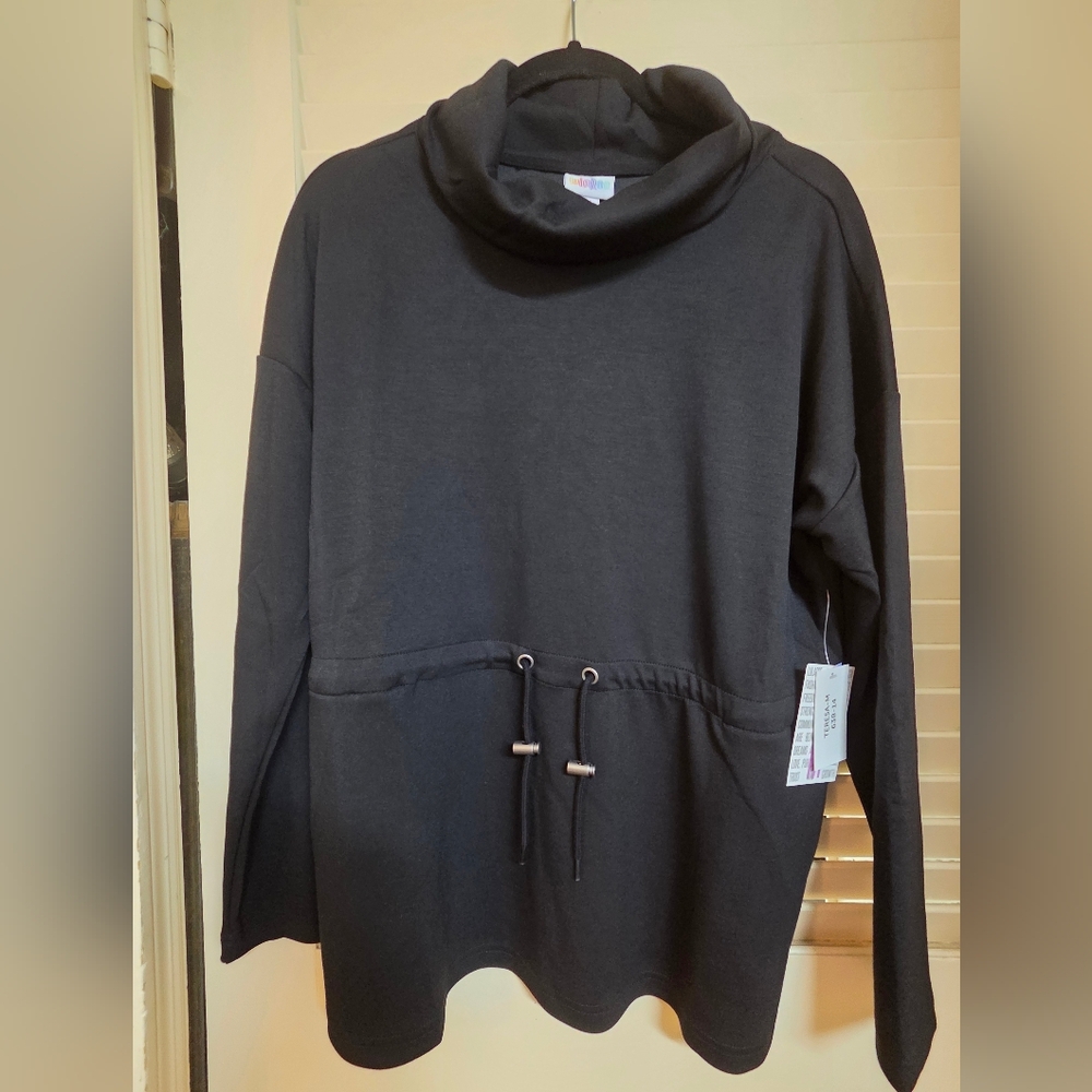 Lularoe Theresa. Black. Medium. Cowl Neck. Drawstring Waist.
